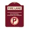 Signmission Fire Lane No Stopping Standing or Parking Heavy-Gauge Aluminum Sign, 24" x 18", BU-1824-24001 A-DES-BU-1824-24001 - alternate 1